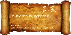 Deutelbaum Benedek névjegykártya